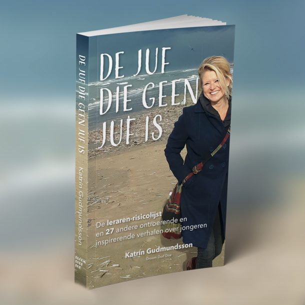 Omslagfoto van het boek 'De juf die geen juf is' van Katrín Gudmundsson